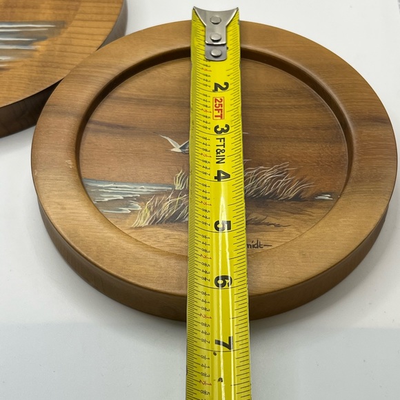 Vintage 1970s R Schmidt seaside hand painted and signed. - Picture 6 of 7